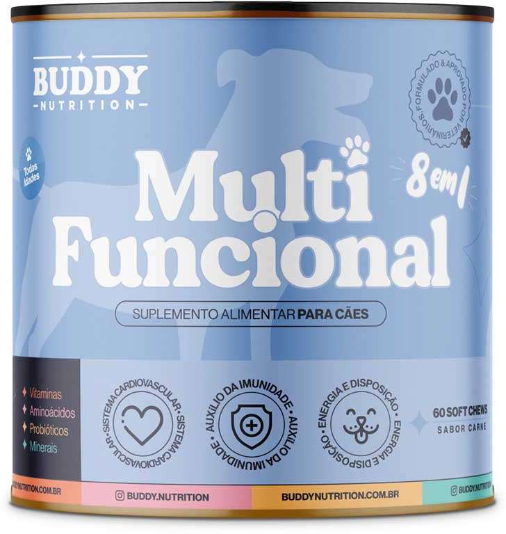 Suplemento Alimentar Buddy Nutrition Multifuncional 8 em 1 para Cães - 168 g