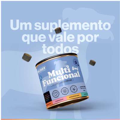 Suplemento Alimentar Buddy Nutrition Multifuncional 8 em 1 para Cães