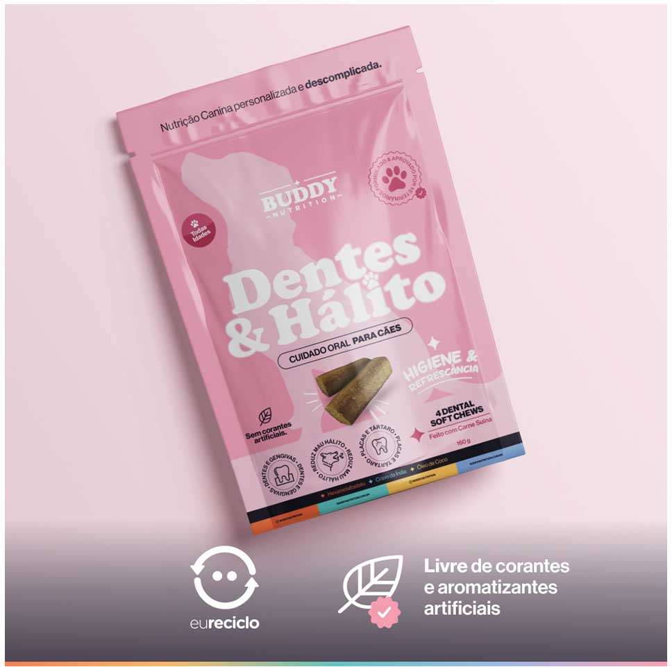 Suplemento Alimentar Buddy Nutrition Dentes & Hálito para Cães - 168 g
