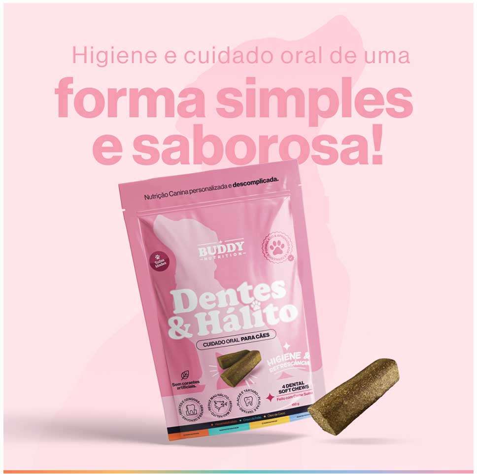Suplemento Alimentar Buddy Nutrition Dentes & Hálito para Cães - 168 g
