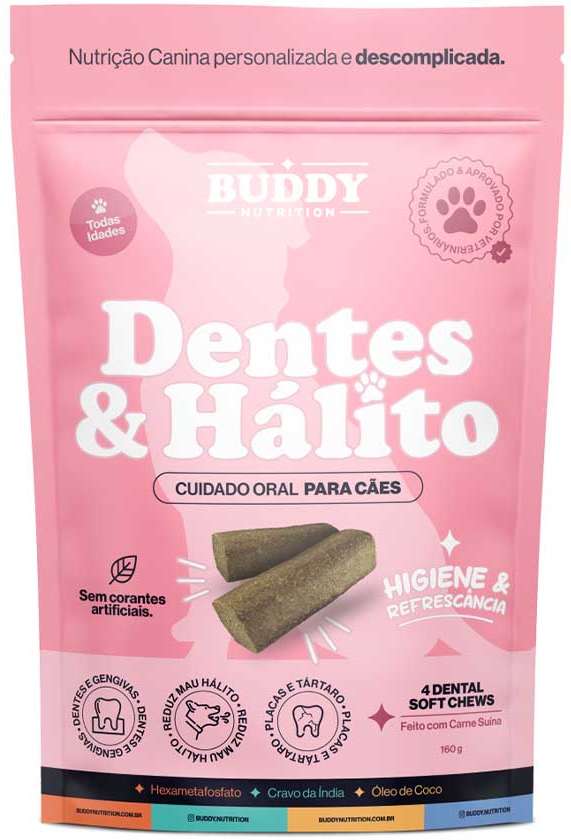 Suplemento Alimentar Buddy Nutrition Dentes & Hálito para Cães - 168 g