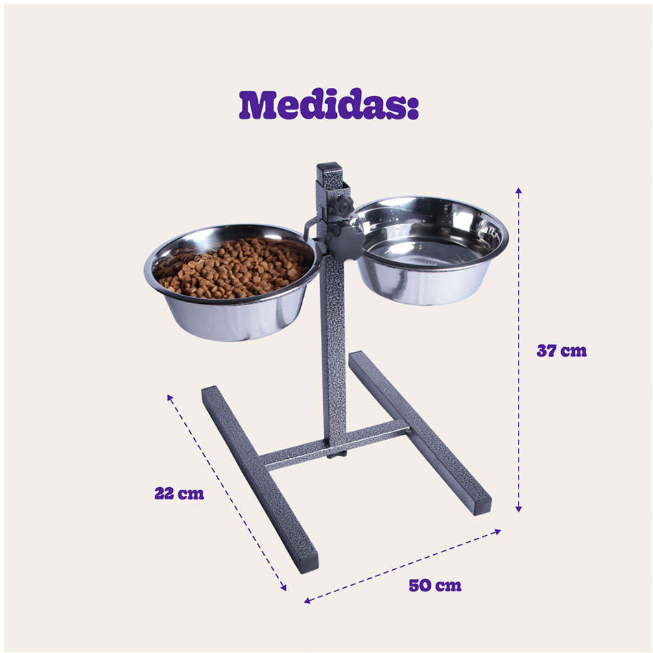 Comedouro e Bebedouro Meau Antiformiga para Cães e Gatos - 1500 mL