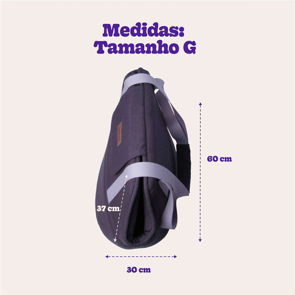 Bolsa de Transporte Meau Cinza - Tam. G