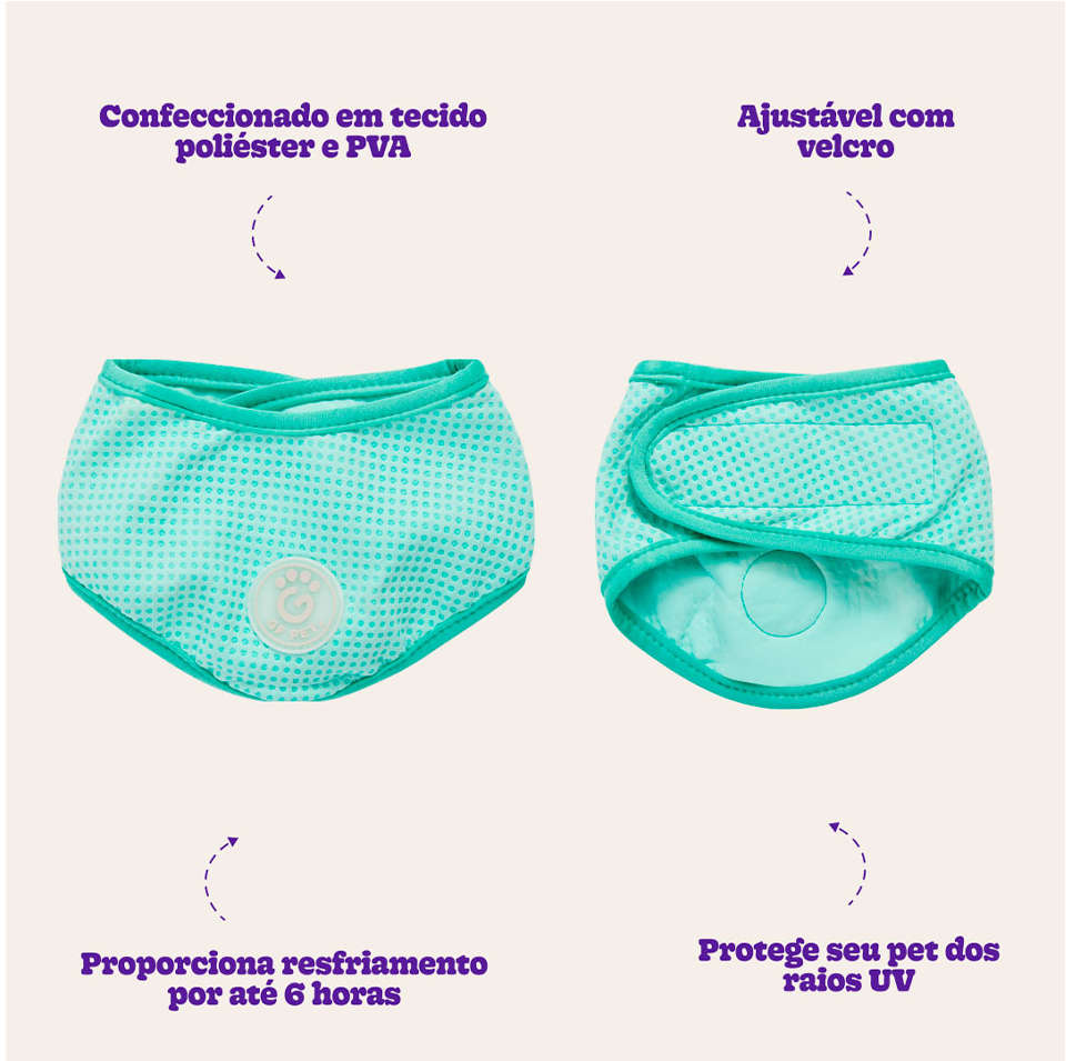 Bandana Refrescante GF Pet Tiffany para Cães - Tam. G