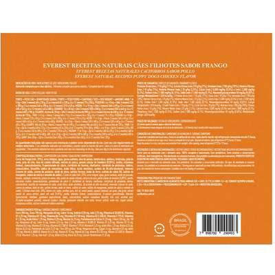 Alimento Natural Everest Receitas Naturais Frango para Cães Filhotes