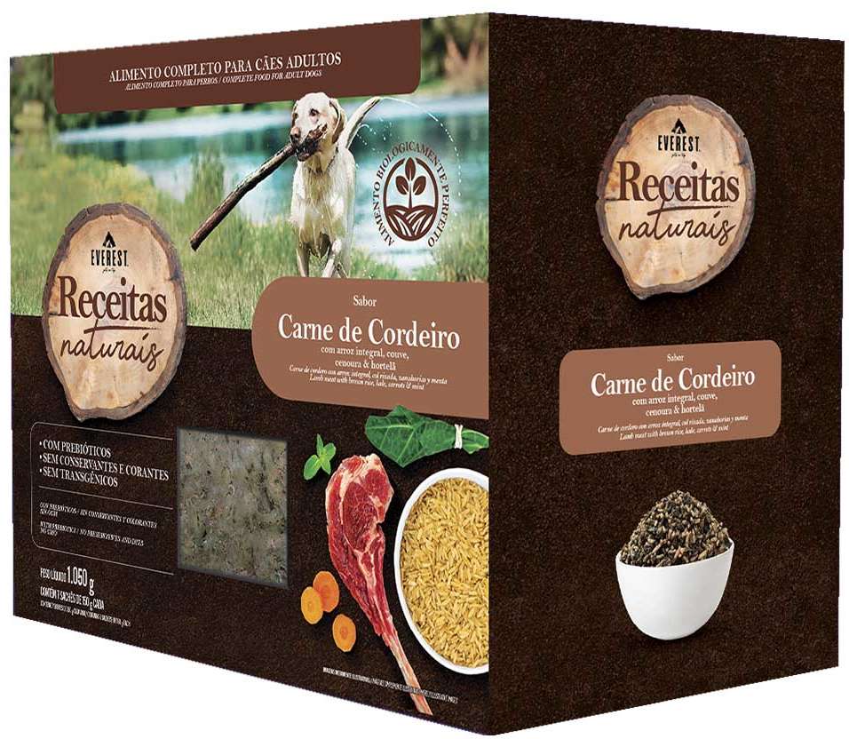 Alimento Natural Everest Receitas Naturais Carne de Cordeiro para Cães - 1050 g