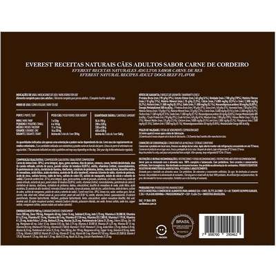 Alimento Natural Everest Receitas Naturais Carne de Cordeiro para Cães