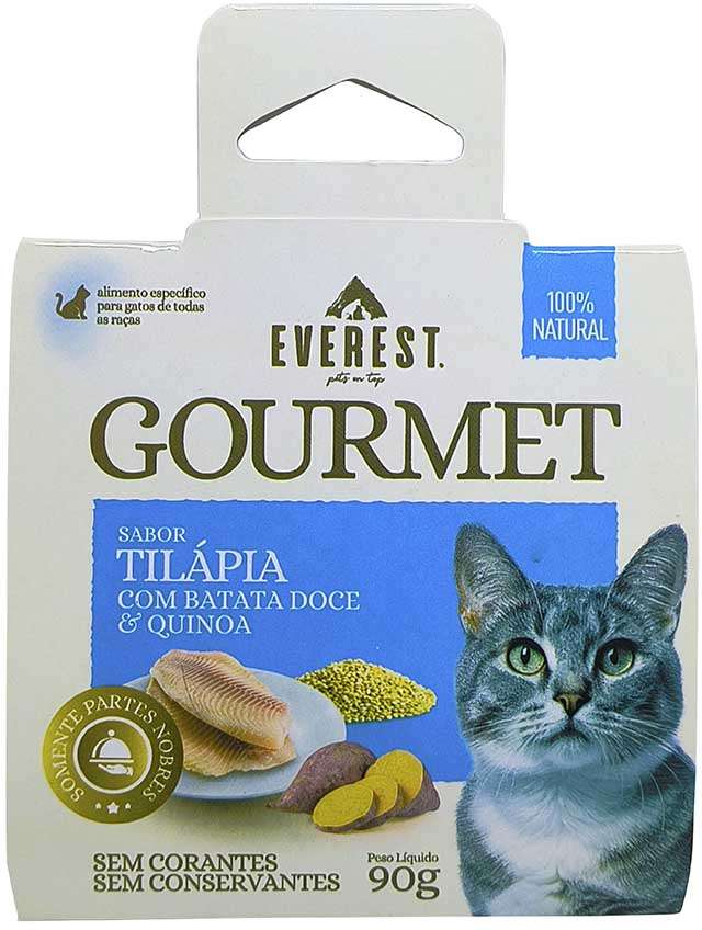 Ração Úmida Everest Gourmet Tilápia com Batata Doce e Quinoa para Gatos - 90 g
