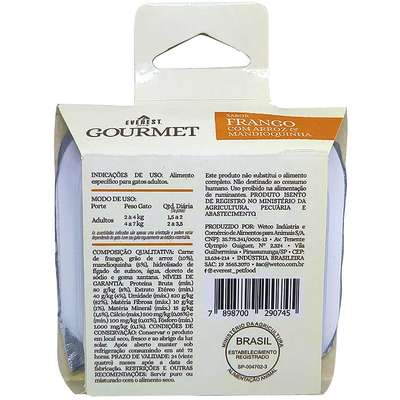 Ração Úmida Everest Gourmet Frango com Arroz e Mandioquinha para Gatos