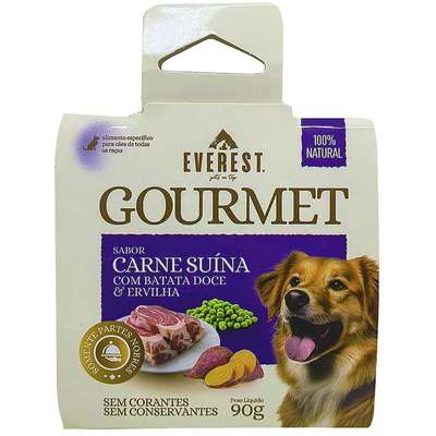 Ração Úmida Everest Gourmet Carne Suína com Batata Doce e Ervilha para Cães