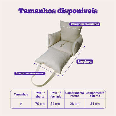 Bolsa de Transporte Maxi Conforto Meau Bege