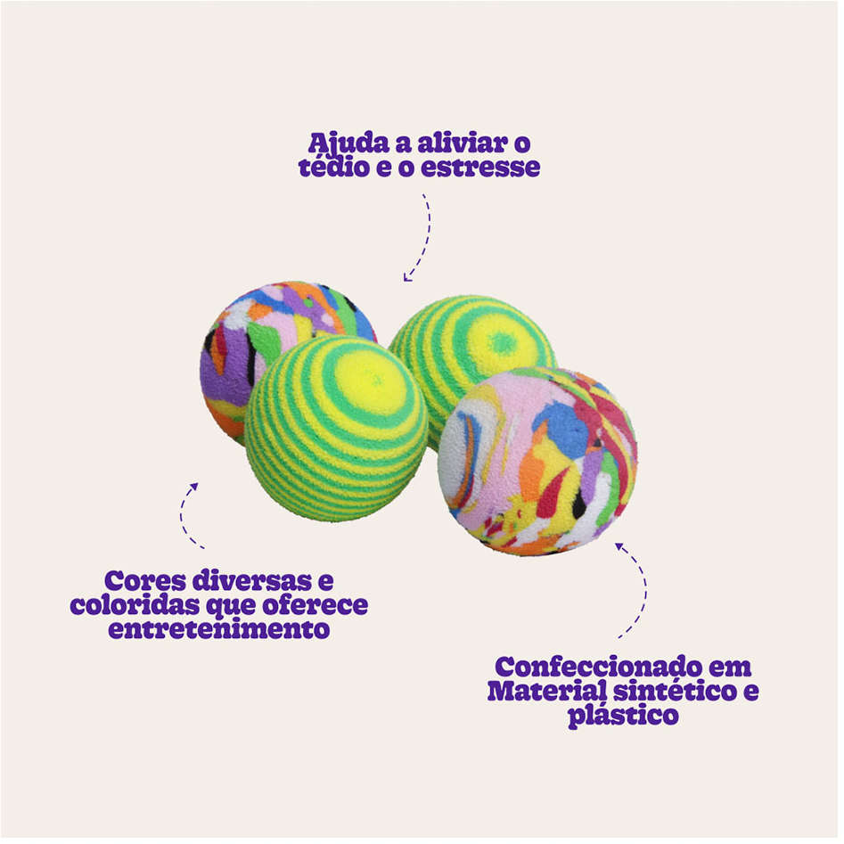 Bolinha Kroco para Gatos - 4 Unidades