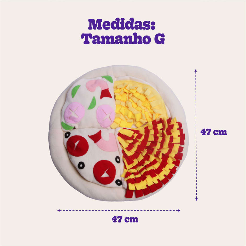 Brinquedo Tapete Interativo Kroco Pizza para Cães e Gatos - Tam. G