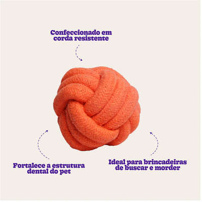 Bola de Corda Kroco Laranja Tamanho 