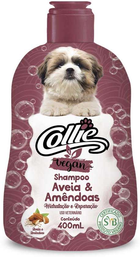 Shampoo Collie Vegan Aveia e Amêndoas para Cães - 400 mL