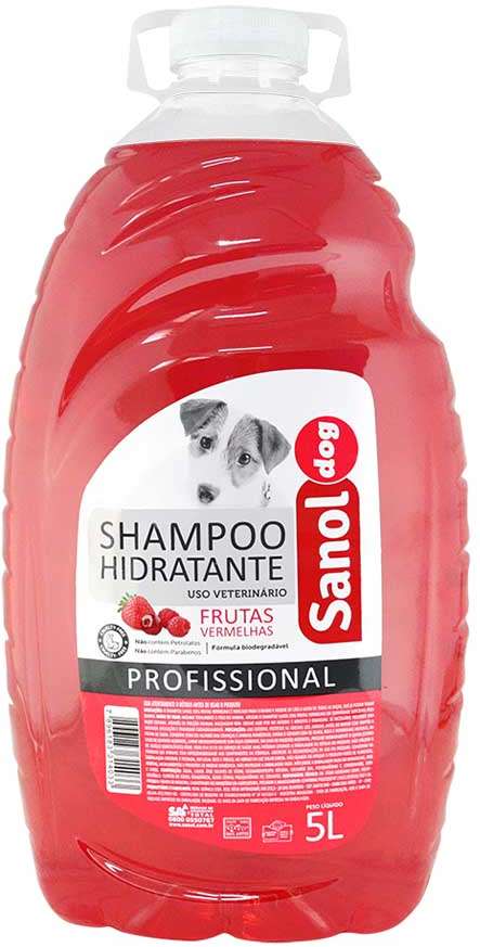 Shampoo Sanol Dog Frutas Vermelhas para Cães - 5 Litros