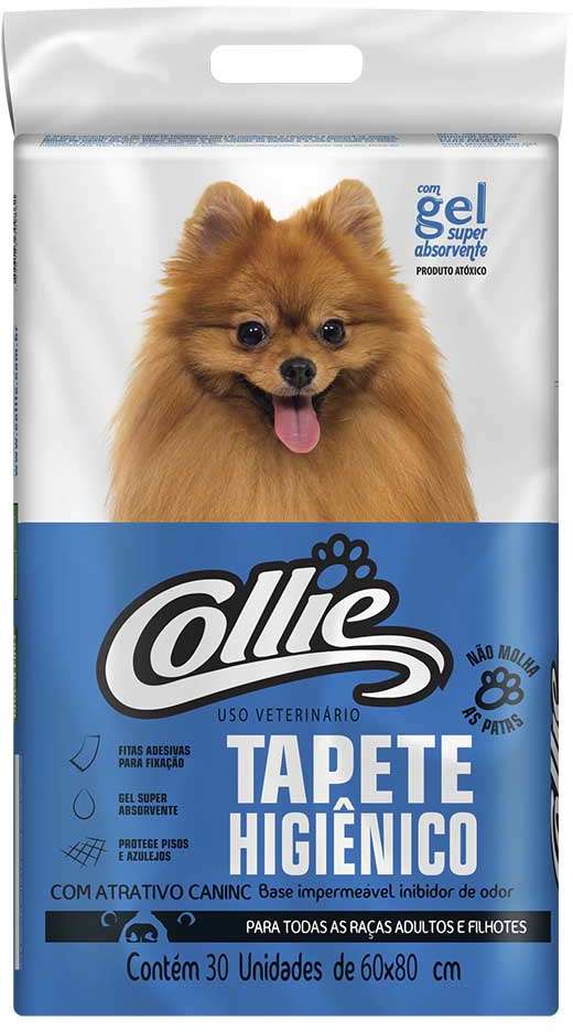 Tapete Higiênico Collie 60X80 para Cães - 30 Unidades