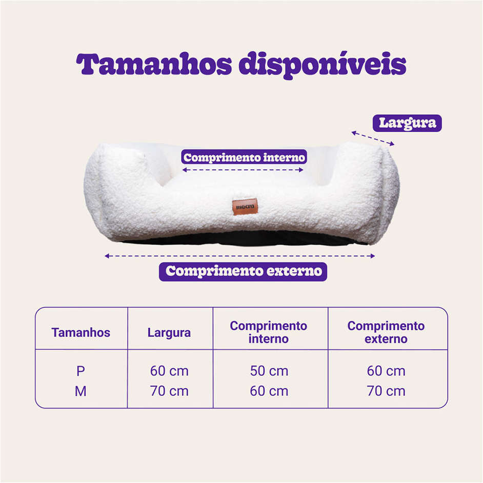 Cama Meau Quadrada Conforto Alpaca - Tam. M