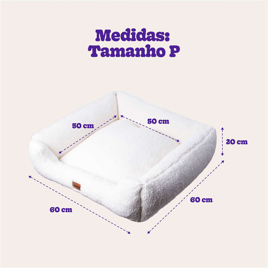 Cama Meau Quadrada Conforto Alpaca - Tam. P