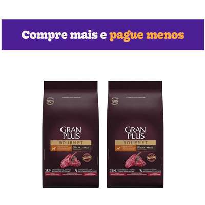 Ração Seca GranPlus Gourmet Ovelha & Arroz para Cães Filhotes Raças Médias e Grandes