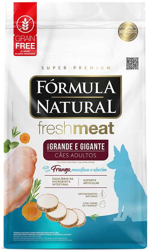 Ração Seca Fórmula Natural Fresh Meat Cães Adultos Raças Grandes e Gigantes - 12Kg