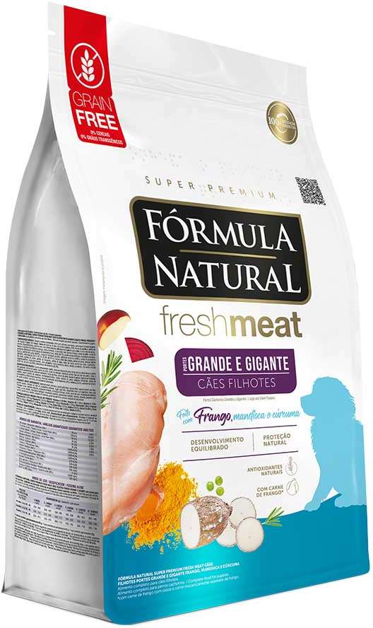 Ração Seca Fórmula Natural Fresh Meat Cães Filhotes Raças Grandes e Gigantes - 12Kg
