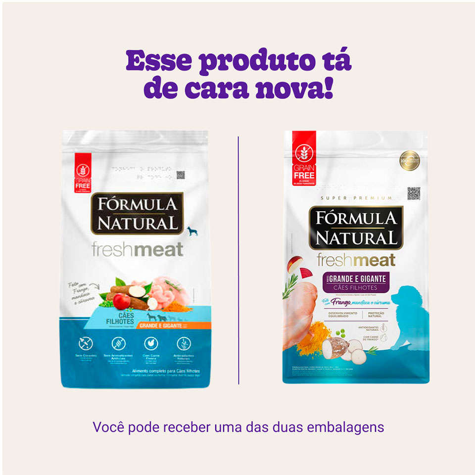 Ração Seca Fórmula Natural Fresh Meat Cães Filhotes Raças Grandes e Gigantes - 12Kg