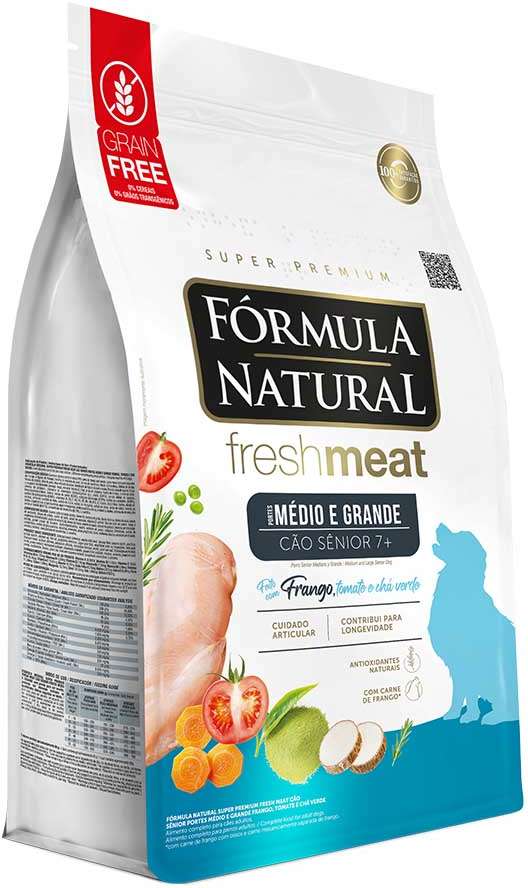 Ração Seca Fórmula Natural Fresh Meat Cães Sênior Raças Médias e Grandes - 12Kg