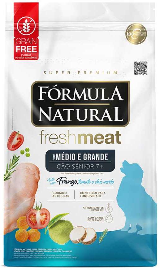 Ração Seca Fórmula Natural Fresh Meat Cães Sênior Raças Médias e Grandes - 12Kg