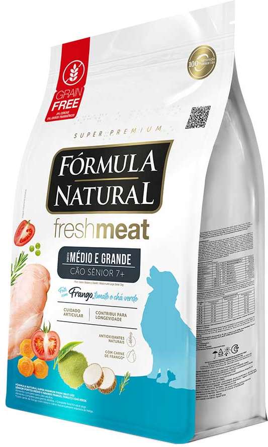 Ração Seca Fórmula Natural Fresh Meat Cães Sênior Raças Médias e Grandes - 12Kg