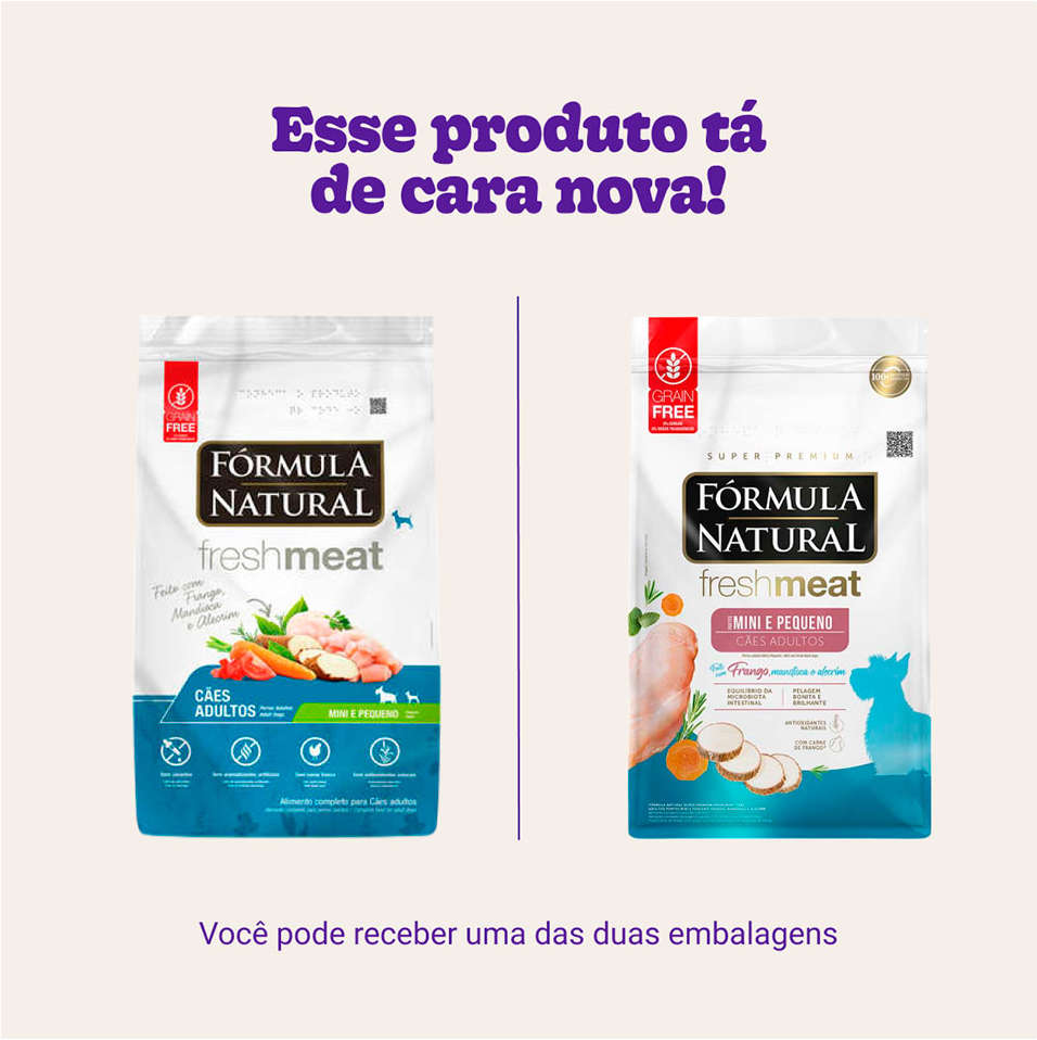 Ração Seca Fórmula Natural Fresh Meat Cães Adultos Raças Mini e Pequena - 2,5Kg