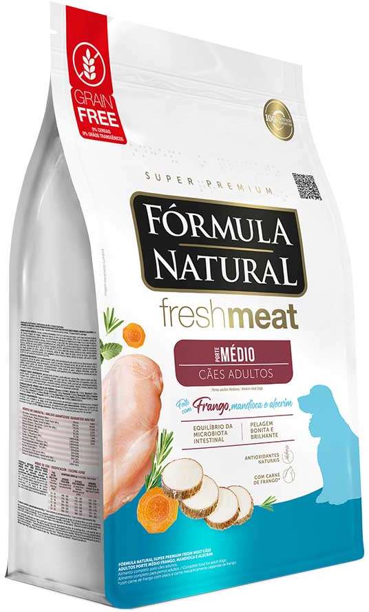 Ração Seca Fórmula Natural Fresh Meat Cães Adultos Raças Médias - 12Kg