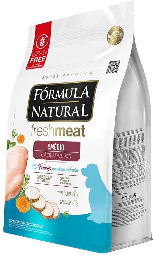 Ração Seca Fórmula Natural Fresh Meat Cães Adultos Raças Médias - 12Kg