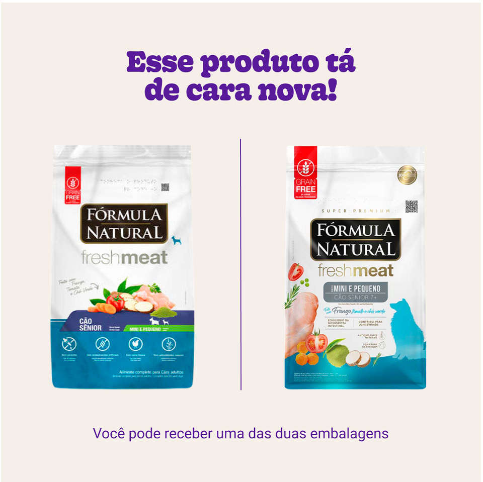 Ração Seca Fórmula Natural Fresh Meat Cães Sênior Raças Mini e Pequena - 2,5Kg