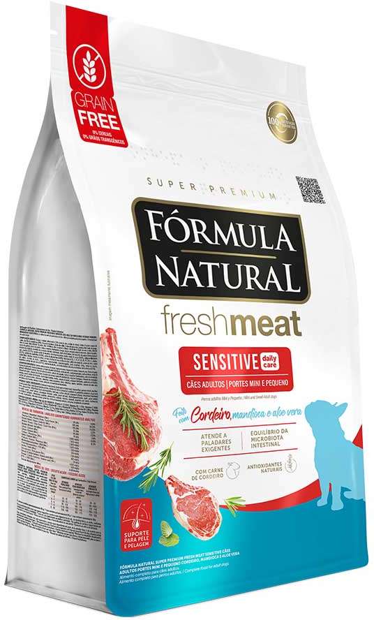 Ração Seca Fórmula Natural Fresh Meat Sensitive Cães Adultos Portes Mini e Pequeno - 2,5Kg