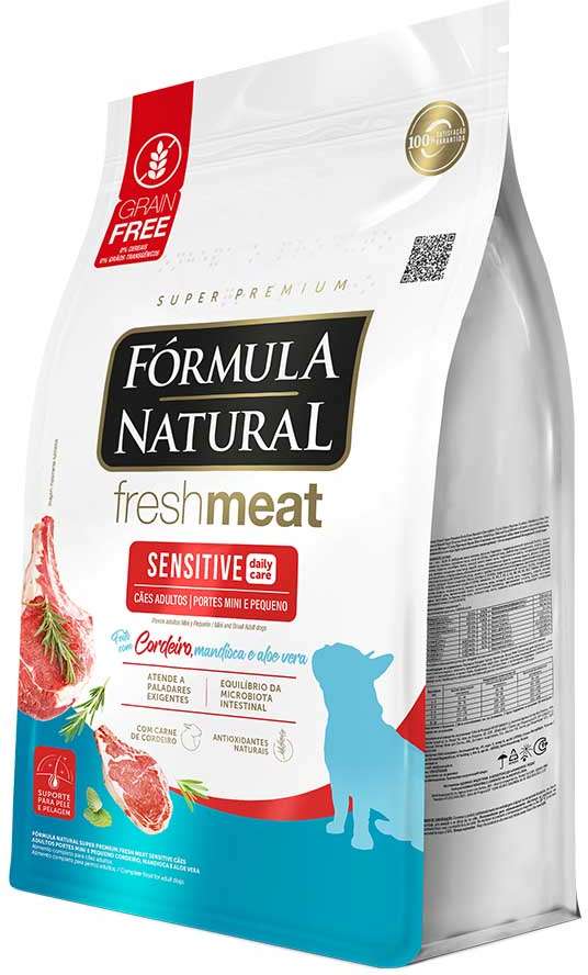 Ração Seca Fórmula Natural Fresh Meat Sensitive Cães Adultos Portes Mini e Pequeno - 2,5Kg