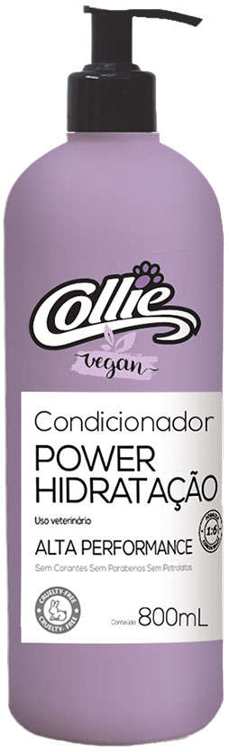 Condicionador Collie Vegan Power Hidratação para Cães e Gatos - 800 mL