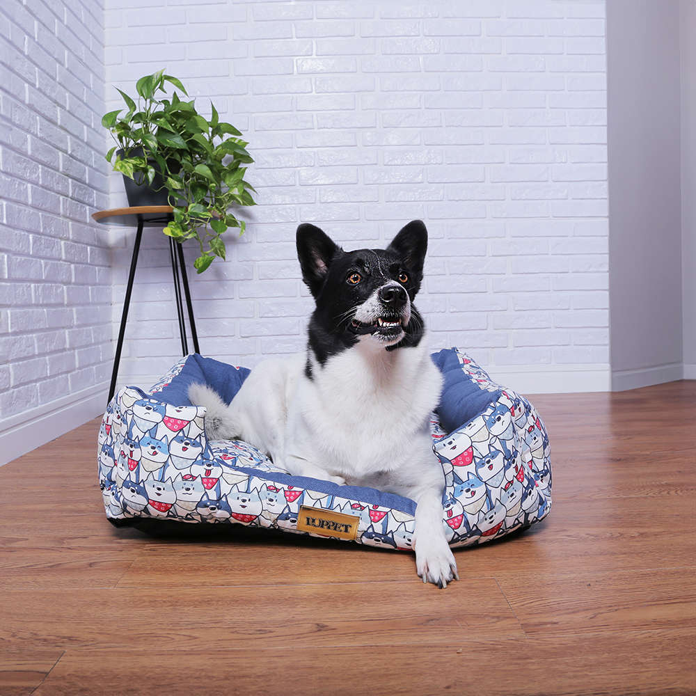 Cama Luppet Quadrada Impermeavel Eco Azul - Tam. GG