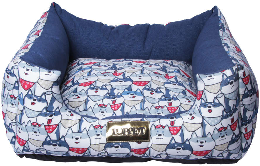 Cama Luppet Quadrada Impermeavel Eco Azul - Tam. M