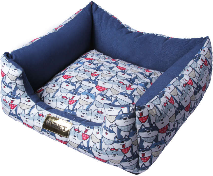 Cama Luppet Quadrada Impermeavel Eco Azul - Tam. M
