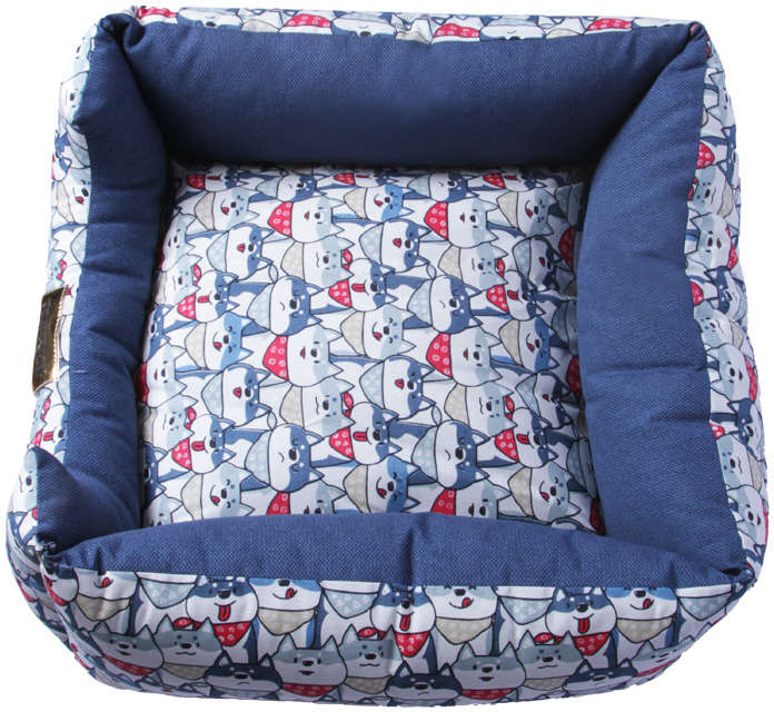Cama Luppet Quadrada Impermeavel Eco Azul - Tam. M