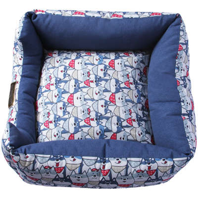 Cama Luppet Quadrada Impermeavel Eco Azul