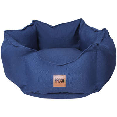 Cama Pacco Puppy Impermeável Ninho Ecotec Lisa Azul para Cães e Gatos