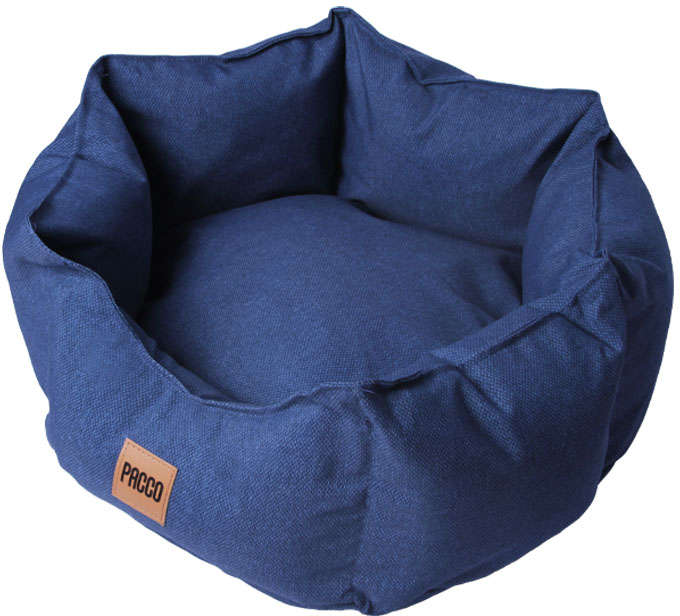Cama Pacco Puppy Impermeável Ninho Ecotec Lisa Azul para Cães e Gatos - Tam. M