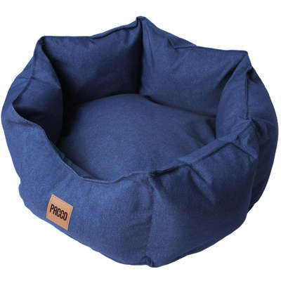Cama Pacco Puppy Impermeável Ninho Ecotec Lisa Azul para Cães e Gatos