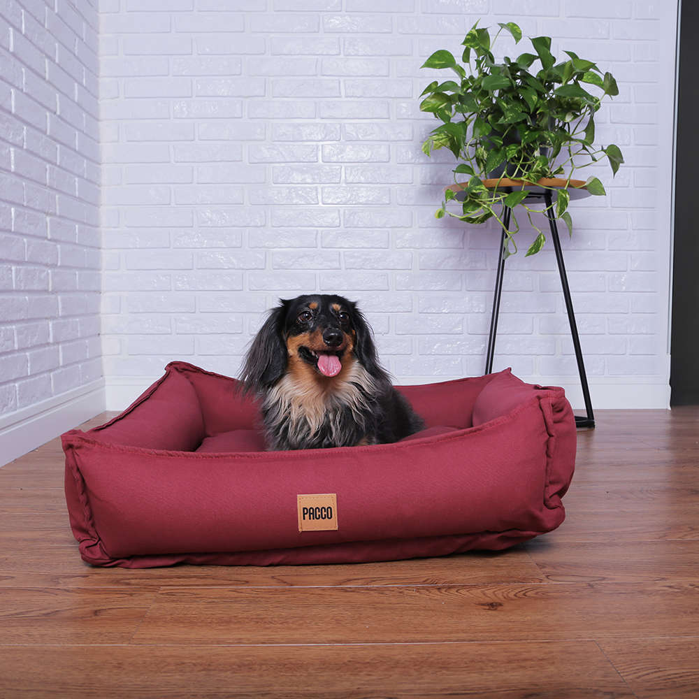 Cama Pacco Puppy Nature Merlot 100% Algodão para Cães - Tam. M