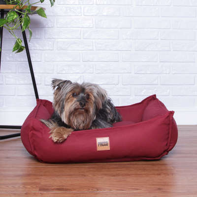 Cama Pacco Puppy Nature Merlot 100% Algodão para Cães - Tam. P