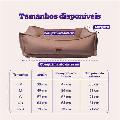 Cama Pacco Puppy Nature Bege 100% Algodão para Cães