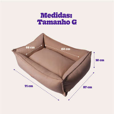 Cama Pacco Puppy Nature Bege 100% Algodão para Cães