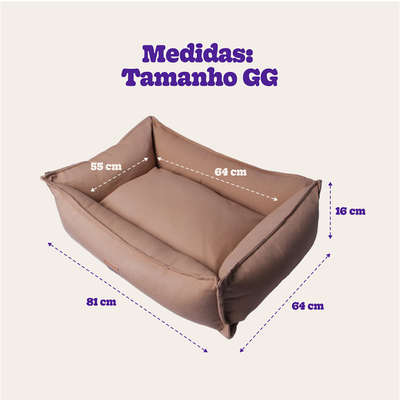 Cama Pacco Puppy Nature Bege 100% Algodão para Cães